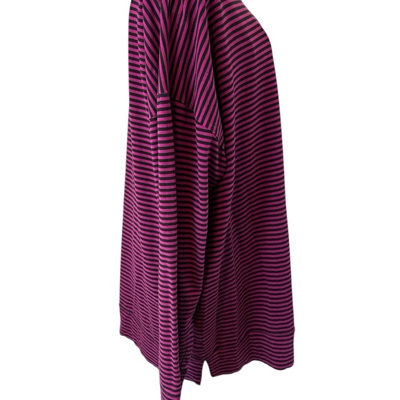 Chico’s Synergy Long Sleeve Top, Size 3, Fuchsia/Black Stripes, NWOT - Picture 2 of 4